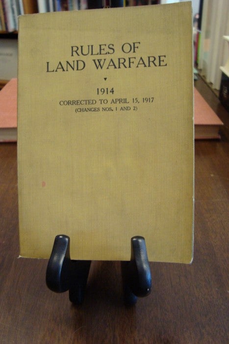 Item #41147 RULES OF LAND WARFARE 1914;. War Department.
