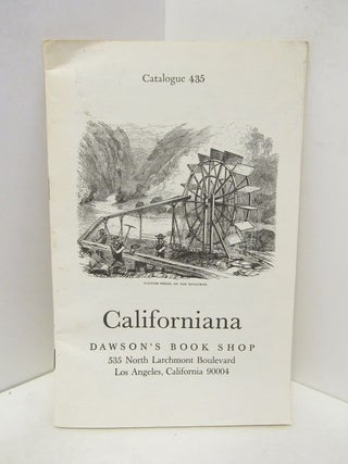 Item #46377 CATALOGUE 435: CALIFORNIANA;. Dawson's Book Shop