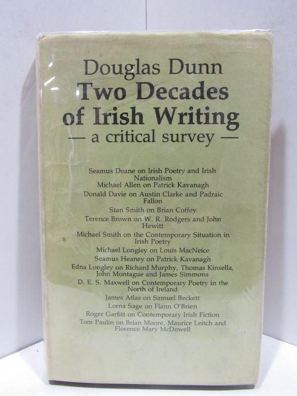 Item #46580 TWO DECADES OF IRISH WRITING: A CRITICAL SURVEY;. Douglas Dunn.