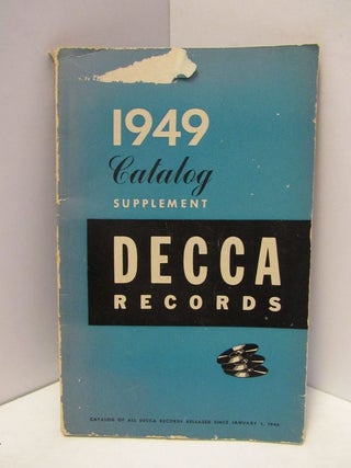 Item #47058 DECCA RECORDS 1949 CATALOG SUPPLEMENT