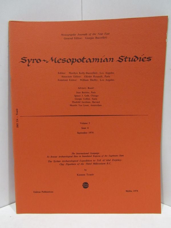 Item #47315 SYRO-MESOPOTAMIAN STUDIES VOLUME 2 ISSUE 4 FEBRUARY 1978;. Giorgio Buccellati.