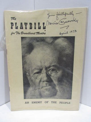 PLAYBILL (THE) FOR THE BROADHURST THEATRE: AN EMEMY OF THE PEOPLE. 