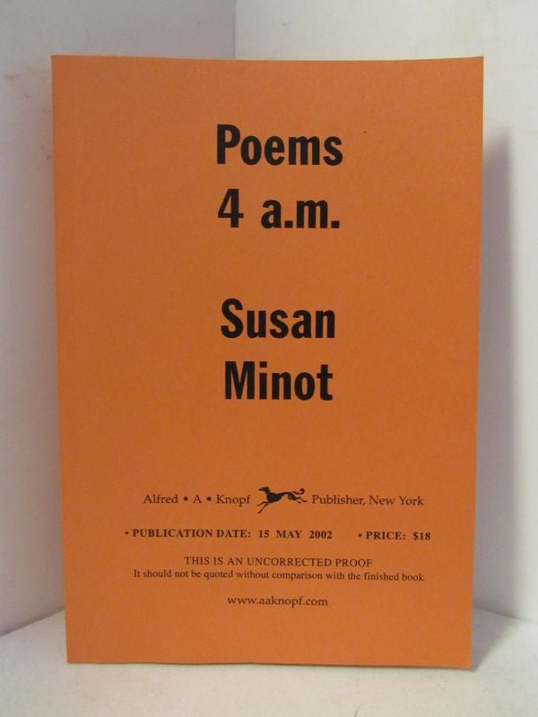 Item #48928 POEMS 4 A.M.;. Susan Minot.
