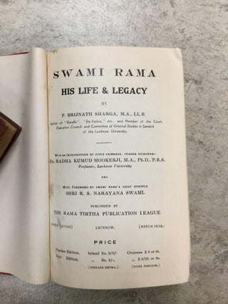 SWAMI RAMA; HIS LIFE & LEGACY